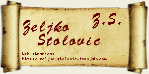 Željko Stolović vizit kartica